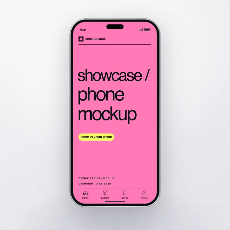 iPhone 18 Pro, Clean Hero mockup template